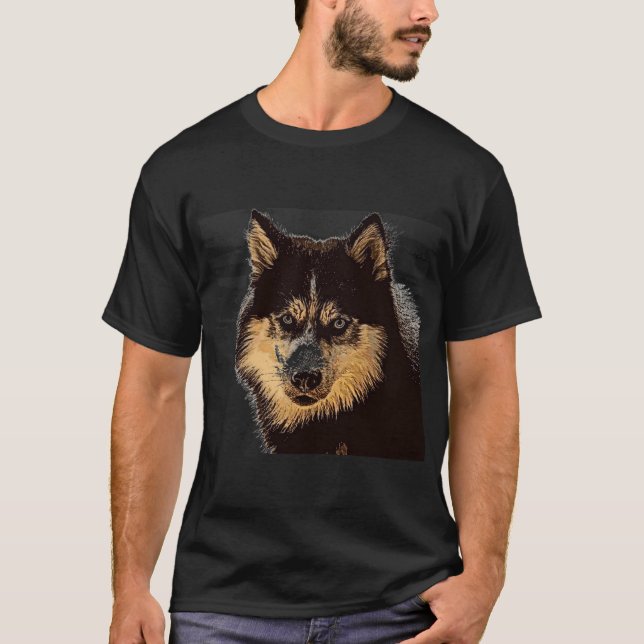 Siberian husky T-Shirt (Framsida)