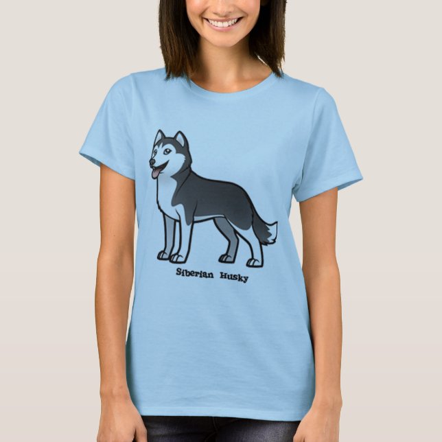Siberian husky tee shirt (Framsida)