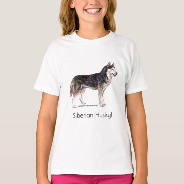 Siberian husky! tee shirt (Framsida)