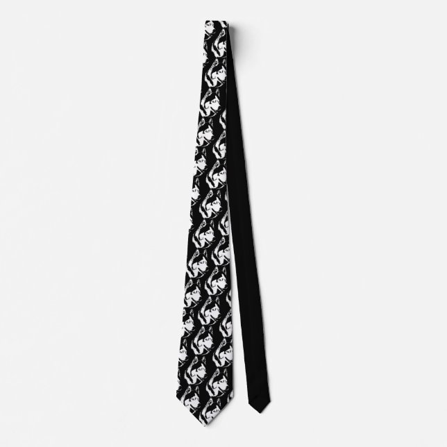 Siberian husky Ties Snyggt Alaska Malmut Ties Slips (Framsida)