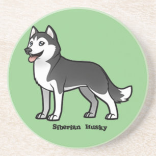 Siberian husky underlägg sandsten