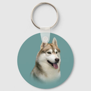 Siberian husky ursnygga Keychain Nyckelring