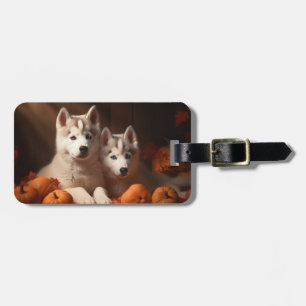 Siberian Husky Valp Höstglädje Pumpa Bagagebricka