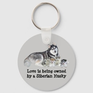 Siberian husky & valpar Keychain Nyckelring