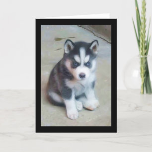 Siberian Husky-valpkunst Kort