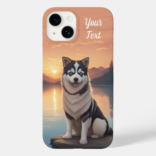Siberian Husky vid sjö (Baksida)