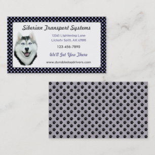 Siberian husky visitkort