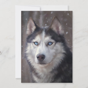 Siberian husky Winter Tack Kort