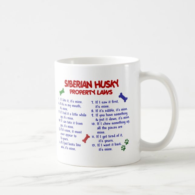 SIBERIAN HUSKYegendomlagar 2 Kaffemugg (Höger)