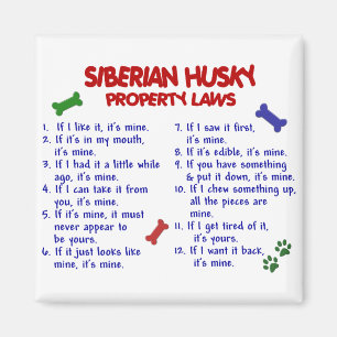 SIBERIAN HUSKYegendomlagar 2 Magnet