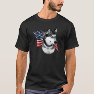 Siberian huskyflagga tee