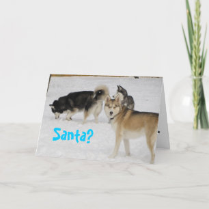 Siberian huskyhelgdagjulkort helgkort