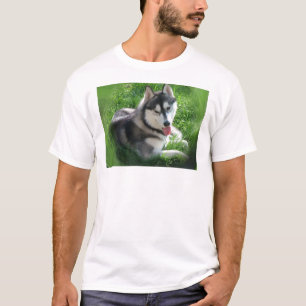 Siberian huskyhundmanar T-tröja T-shirt