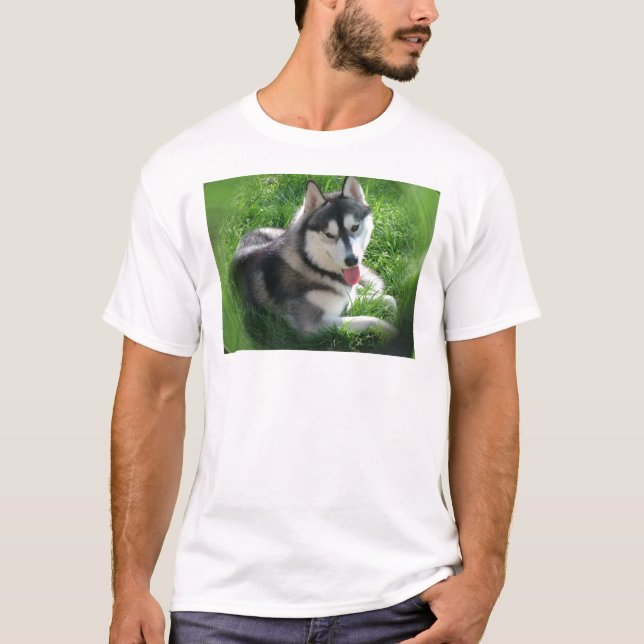 Siberian huskyhundmanar T-tröja T-shirt (Framsida)