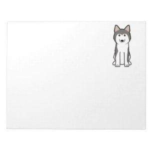 Siberian huskyhundtecknad anteckningsblock