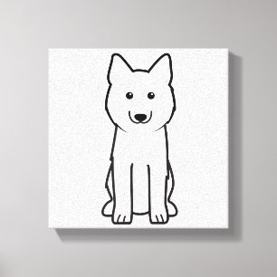 Siberian huskyhundtecknad canvastryck