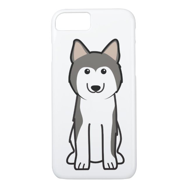 Siberian huskyhundtecknad Case-Mate iPhone skal (Baksida)