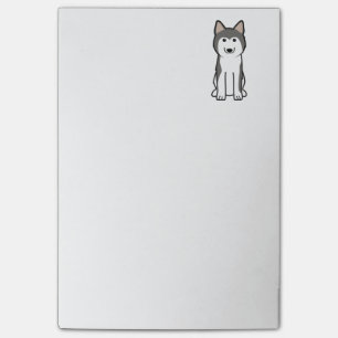 Siberian huskyhundtecknad post-it block