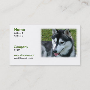 Siberian huskyhundvisitkort visitkort