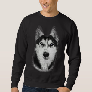 Siberian Huskyhusky Pappa Husky Hund Mamma Husky Lång Ärmad Tröja
