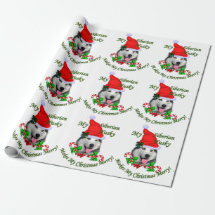 Siberian huskyjul presentpapper