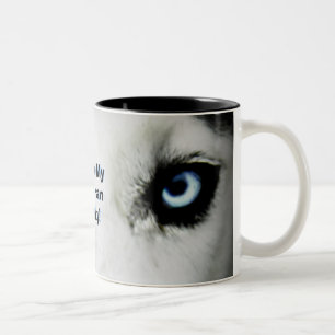 Siberian huskykaffemugg Två-Tonad mugg