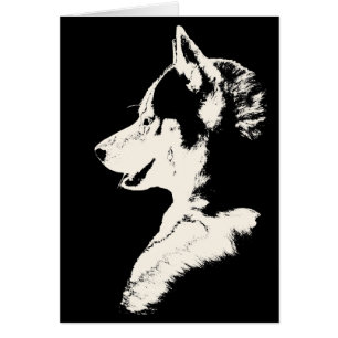 Siberian huskykort/alaskabo Malamutekort Hälsningskort