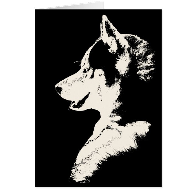 Siberian huskykort/alaskabo Malamutekort Hälsningskort (Framsidan)