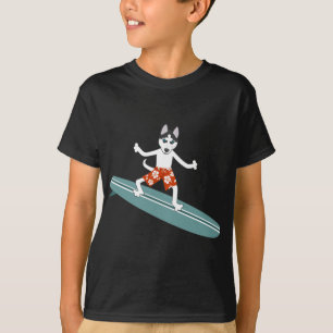 Siberian huskyLongboard surfare T-shirt