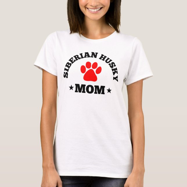 Siberian huskymamma t shirt (Framsida)