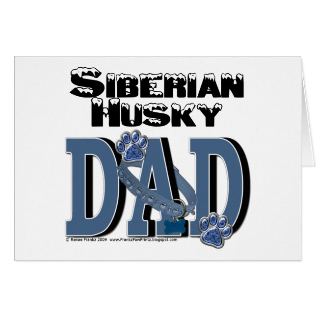 Siberian huskyPAPPA Hälsningskort (Framsidan Horizontal)