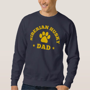 Siberian huskypappa lång ärmad tröja
