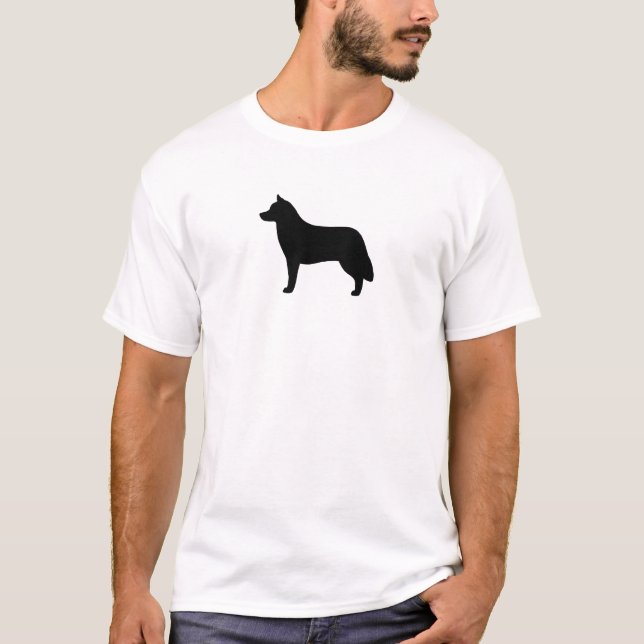 Siberian huskySilhouette T Shirt (Framsida)