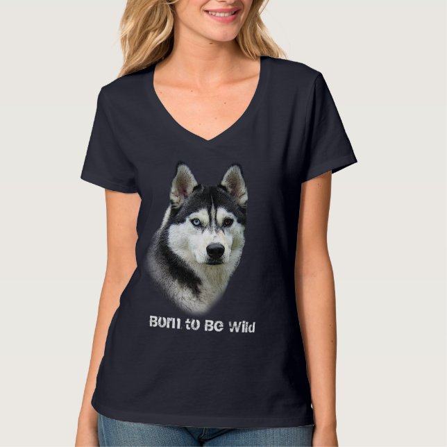 Siberian huskyskjorta t-shirt (Framsida)