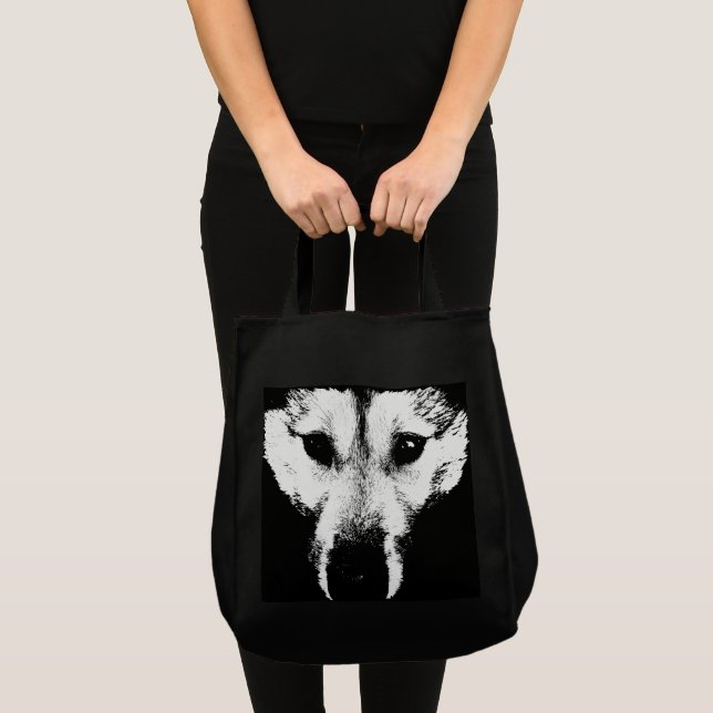 Siberian huskytotot hänger lös den Husky vargen Tygkasse (Framsida (produkt))