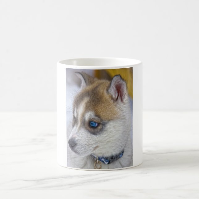 Siberian huskyvalp 2 kaffemugg (Center)