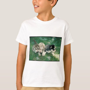 Siberian huskyvalpar t-shirt