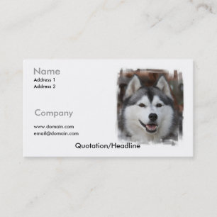 Siberian huskyvisitkort visitkort
