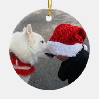 Siberian kärlek julgransprydnad keramik