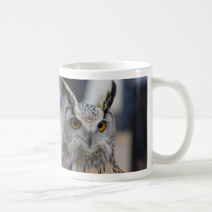 Siberian örnuggla tätt upp kaffemuggen kaffemugg