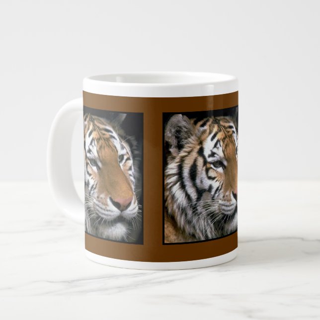 Siberian Tiger Älskare Art Jumbo Mugg (Framsida vänster)