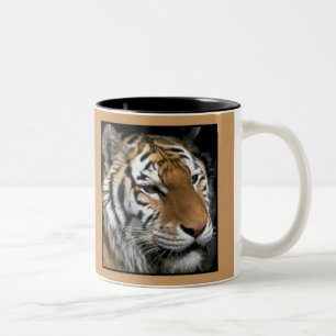 Siberian Tiger Älskare Art Två-Tonad Mugg