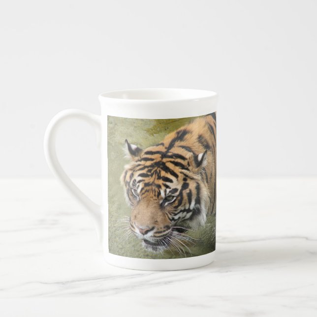 Siberian Tiger Bone China Photo Mugg Benporslin Mugg (Vänster)