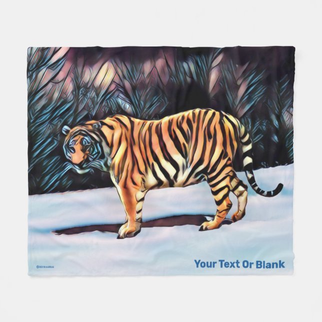 Siberian Tiger Fleecefilt (Framsidan (Horisontell))