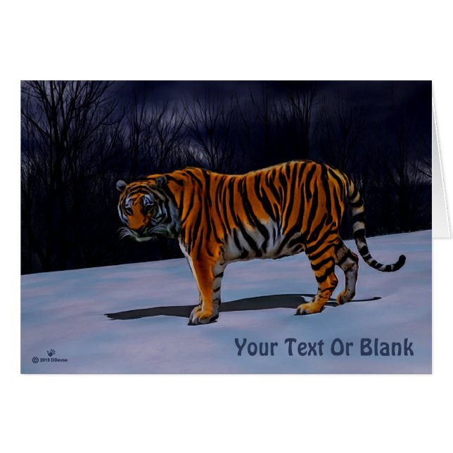 Siberian Tiger Hälsningskort (Framsidan Horizontal)