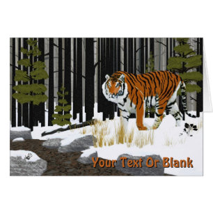 Siberian Tiger Hälsningskort