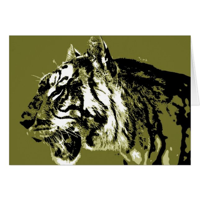 Siberian Tiger Hälsningskort (Framsidan Horizontal)