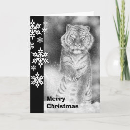 Siberian Tiger-julkort Helgkort