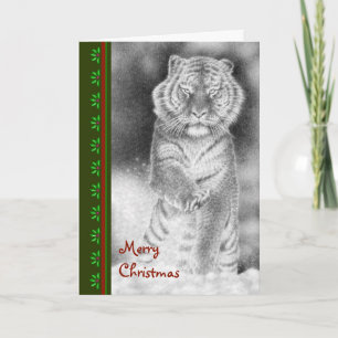 Siberian Tiger-julkort Helgkort