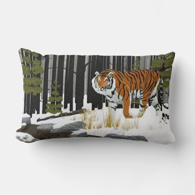 Siberian Tiger Lumbarkudde (Framsida)